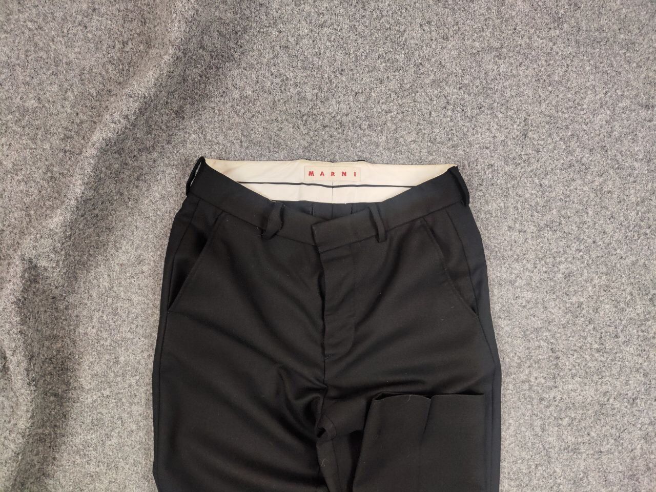 Marni Marni Design Classic Black Wool Trouser Pants Size 27" / US 4 / IT 40 - 2 Thumbnail