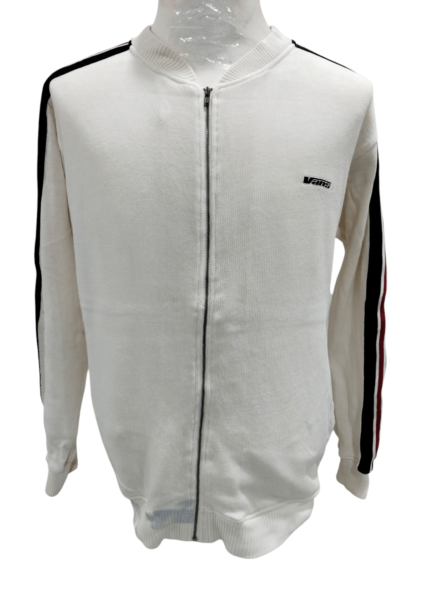 Vans × Vintage Vintage Vans Side Stripe Embroidery Logo Zipper Sweatshirt Size US L / EU 52-54 / 3 - 1 Thumbnail