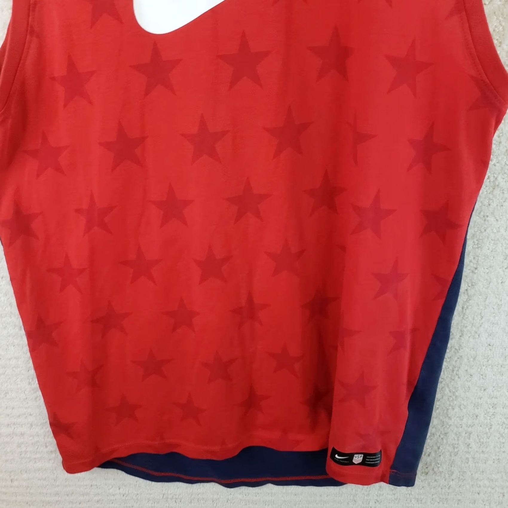 Nike Nike Dri-FIT Tank Top Sleeveless Crew Neck Men's M Red Navy USA Athletic Jersey Team Performance Sports Shirt Size US M / EU 48-50 / 2 - 3 Thumbnail