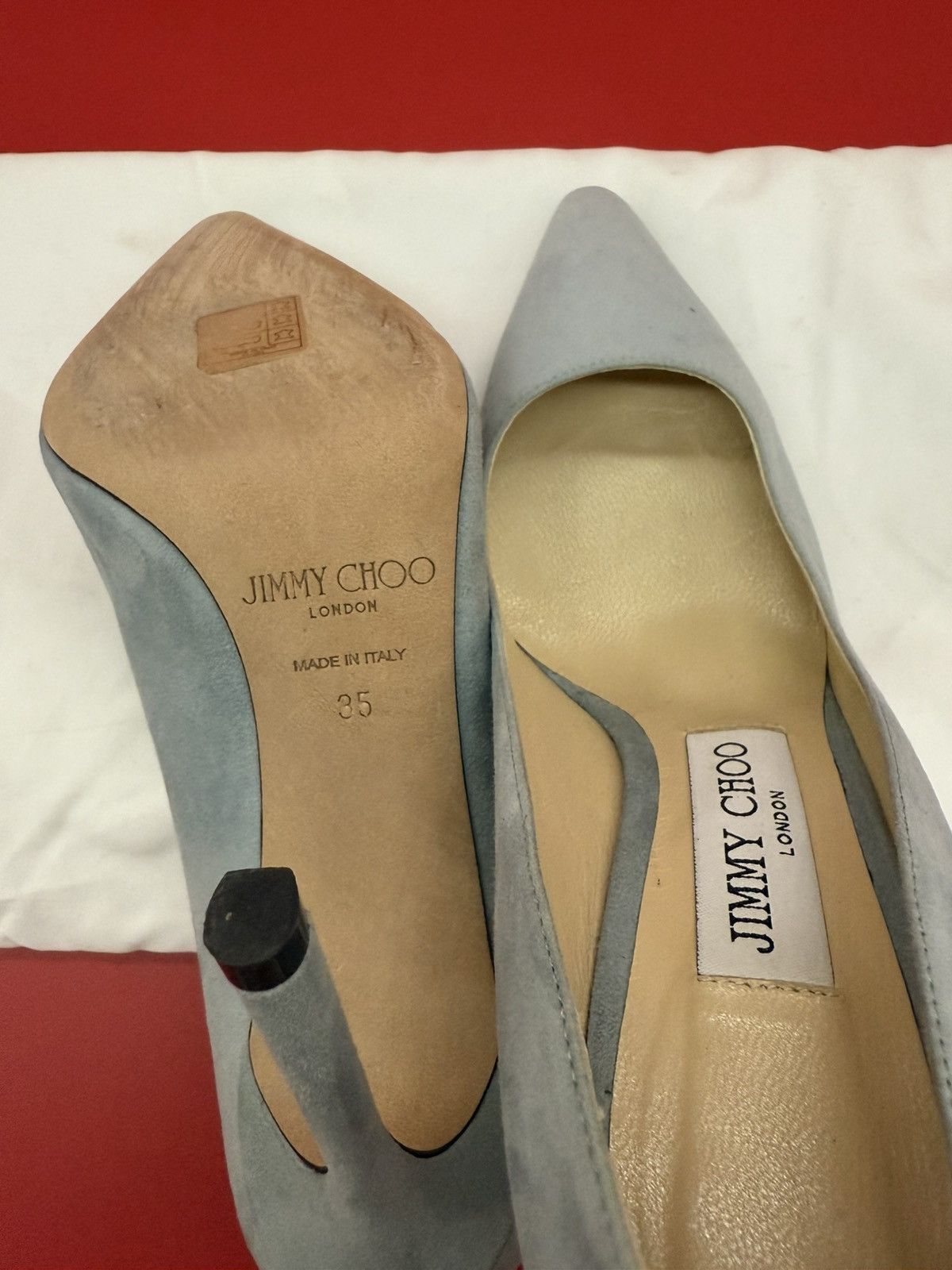 Jimmy Choo Suede Jimmy Choo heels (35) Size US 4.5 / IT 34.5 - 4 Thumbnail