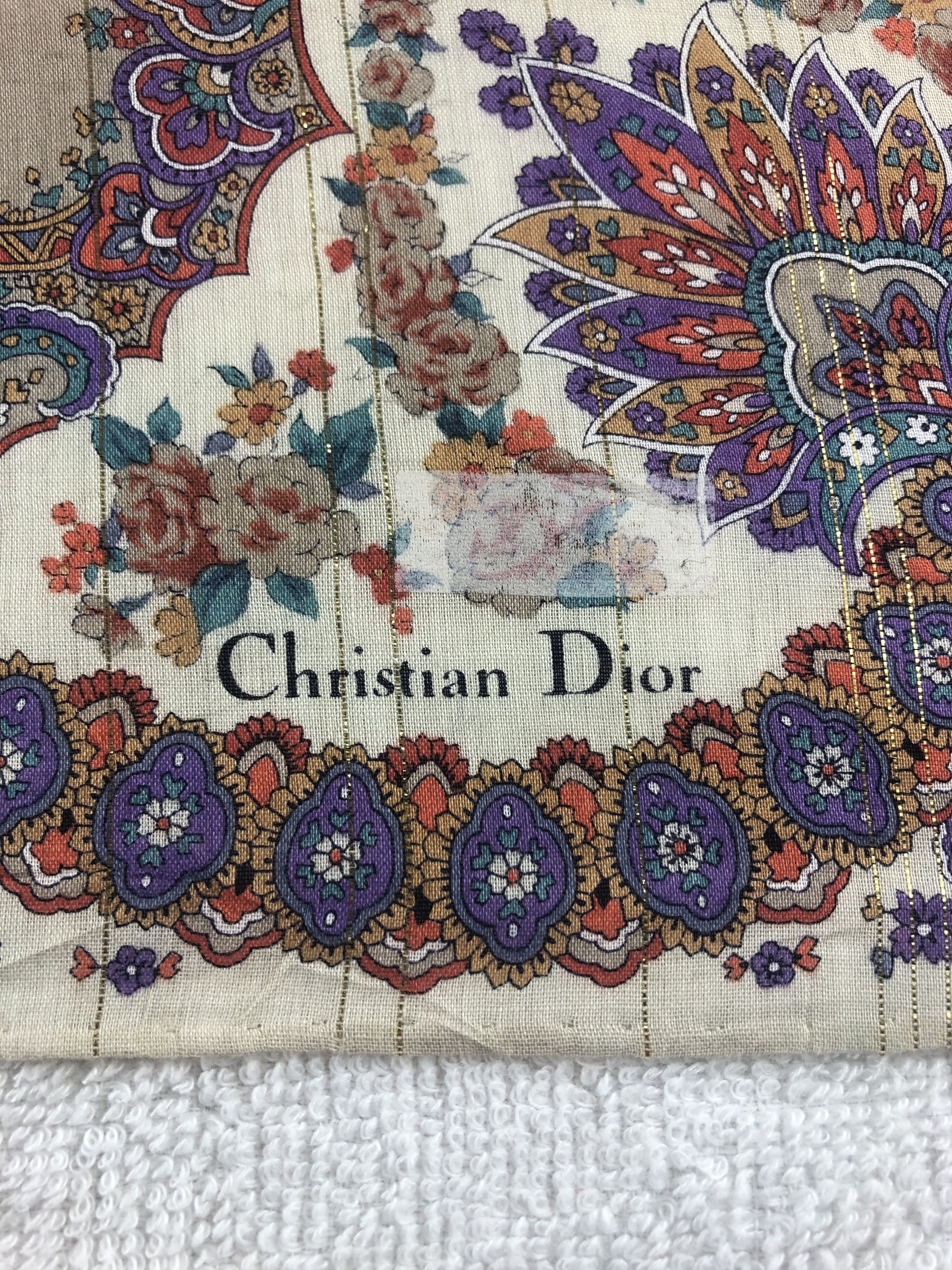 Vintage Christian Dior Handkerchief / Bandana / Neckerchief Size ONE SIZE - 5 Thumbnail