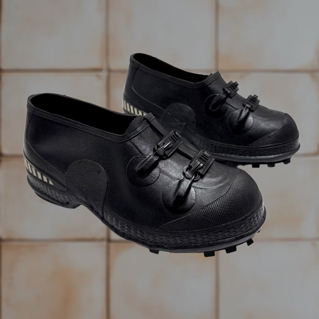 Vintage LaCrosse Boots Mens Size 8 Med Traction 2-Buckle Rubber 5” Overshoe Work Tracktion Size US 8 / EU 41 - 1 Thumbnail