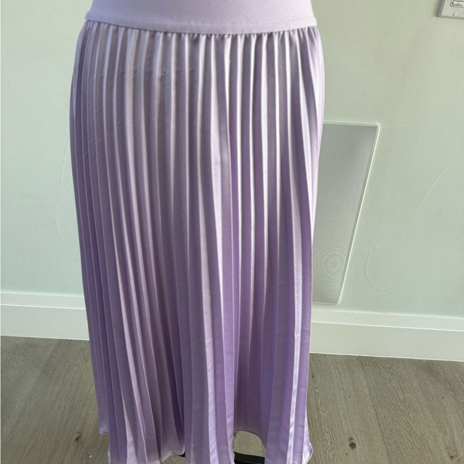 Other New Lavender Pleated Skirt size M/L Size 27" / US 4 / IT 40 - 3 Thumbnail
