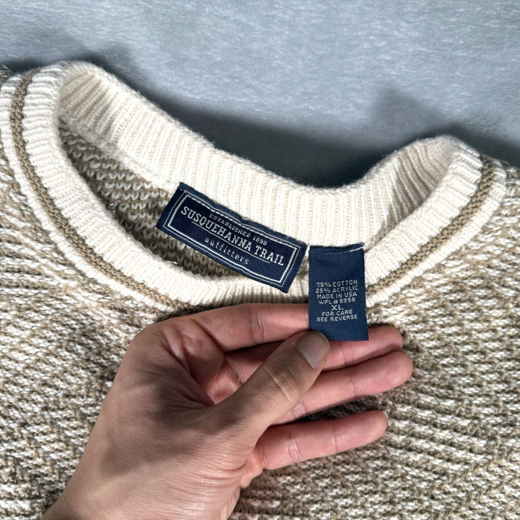 Vintage VINTAGE Susquehanna Trail Sweater Mens XL Brown 90s KnIT Crew Neck Pullover Heavyweight Casual Size US XL / EU 56 / 4 - 4 Thumbnail