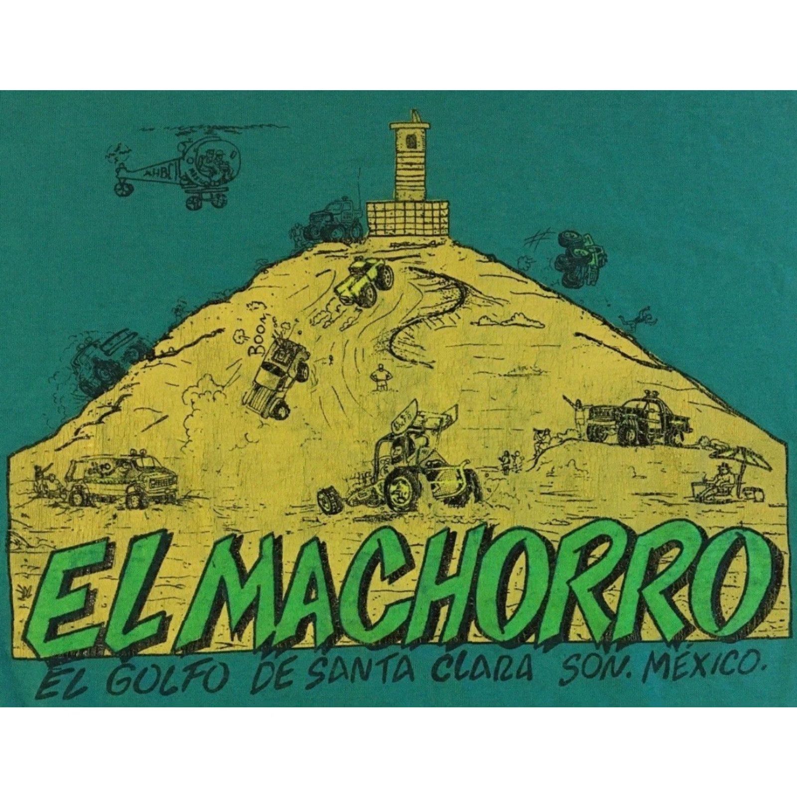 Vintage Vtg 80s Cerro El Machorro Faded Distress Mexico Shirt M Beach Surf Biker Grunge Shirt Mens M Green 90s Vintage Accessories USA Size US M / EU 48-50 / 2 - 3 Thumbnail