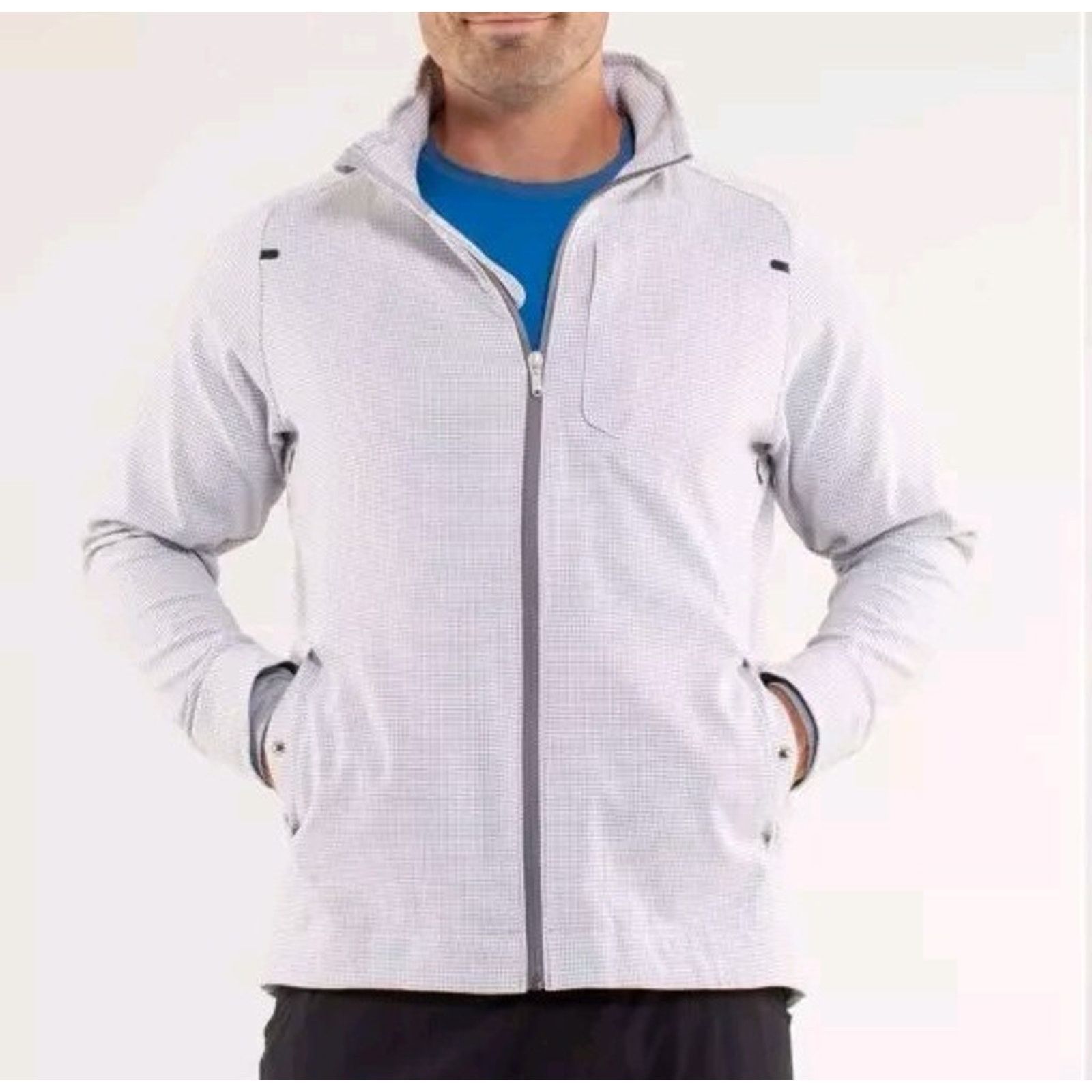 Lululemon Lululemon Men Houndstooth White Gray Size M A001599 Size US M / EU 48-50 / 2 - 1 Thumbnail