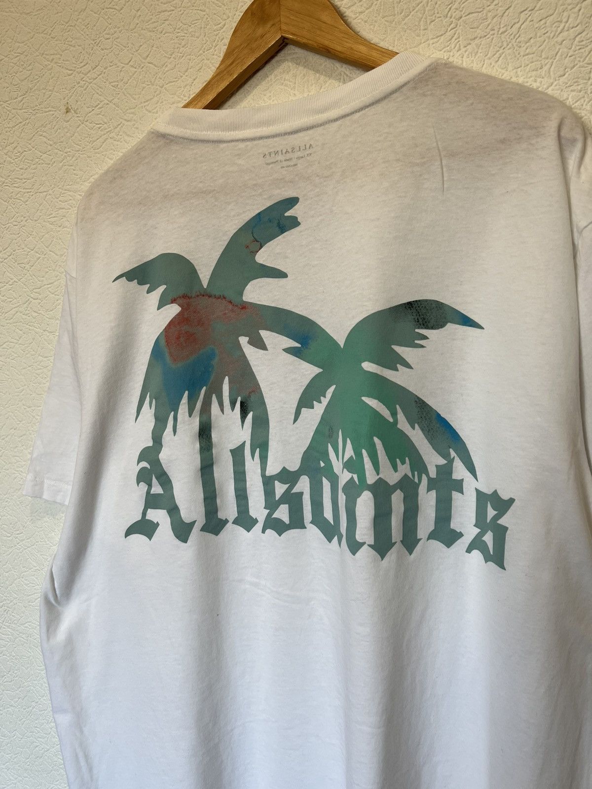 Allsaints Allsaints White T Shirt Tee Palm Beach Size US XXL / EU 58 / 5 - 5 Thumbnail