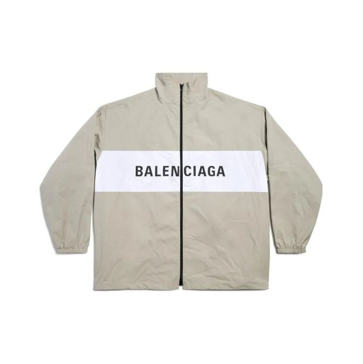 Balenciaga Balenciaga SS23 Beige Logo Zip Jacket Size US S / EU 44-46 / 1 - 1 Thumbnail
