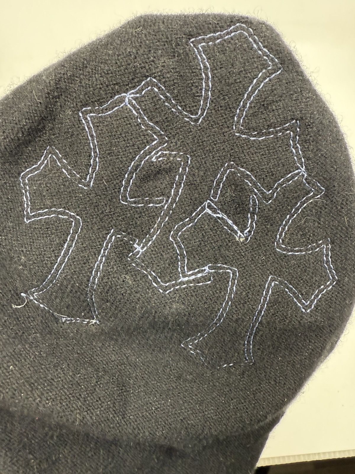 Chrome Hearts Crome Hearts Triple Cross Blue Beanie Size ONE SIZE - 4 Thumbnail
