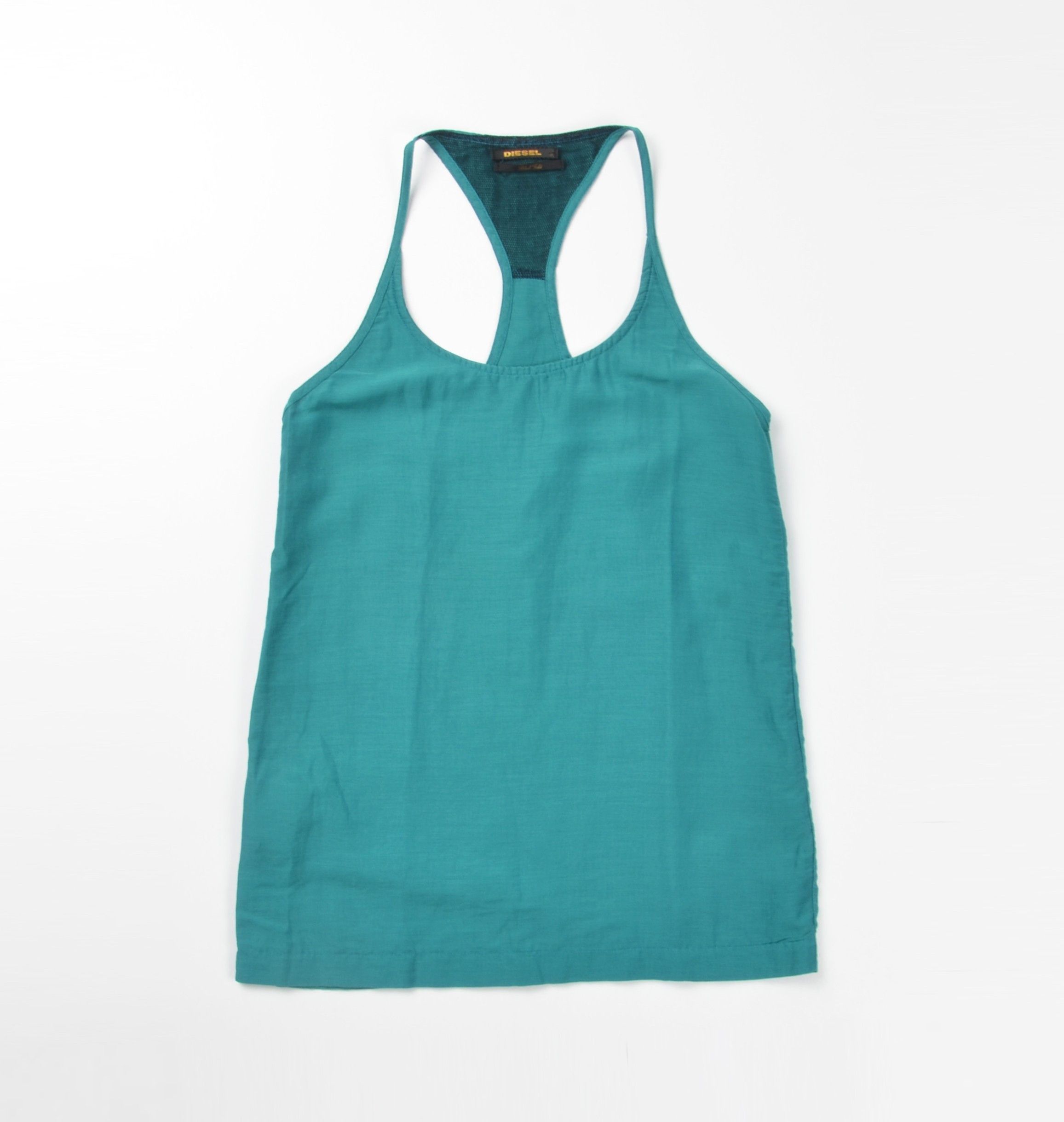 Diesel Black Gold Vintage Diesel Y2K Turquoise Racerback Tank Top Size S / US 4 / IT 40 - 3 Thumbnail