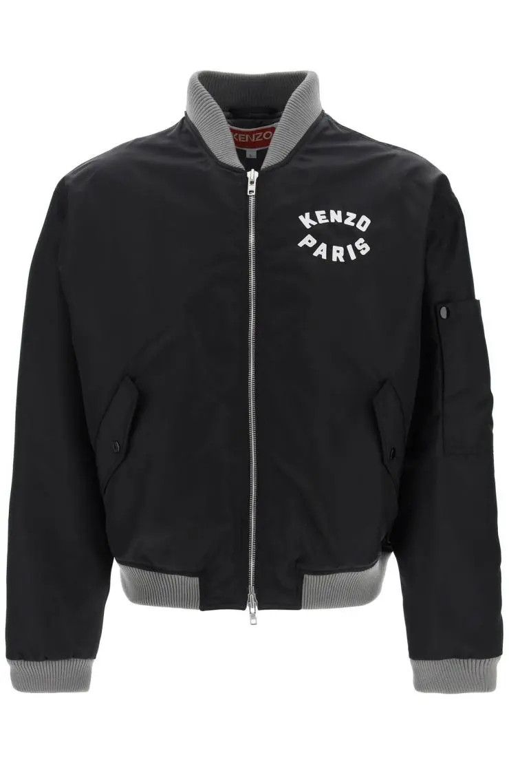 Image of Kenzo O1S22I1N0324 Tiger Bomber Jacket In Black, Men's (Size XL)