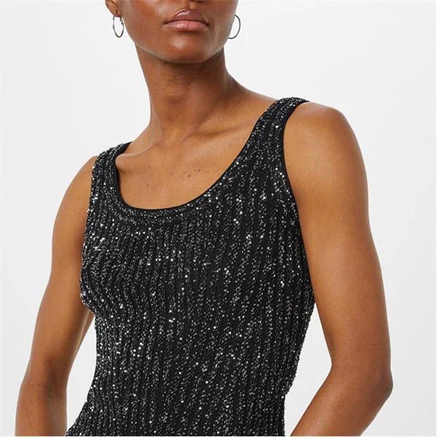 Missoni o1g2r1mq1124 Tank Top in Black & Silver Size XS / US 0-2 / IT 36-38 - 3 Thumbnail