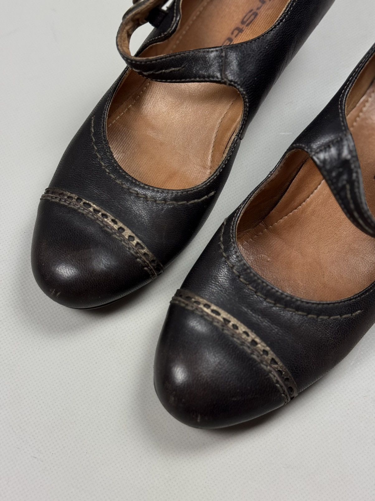 A.S.98 × Vintage Airstep Vintage Avant-Garde Ladies Leather Heeled Shoes Size US 8 / IT 38 - 17 Thumbnail