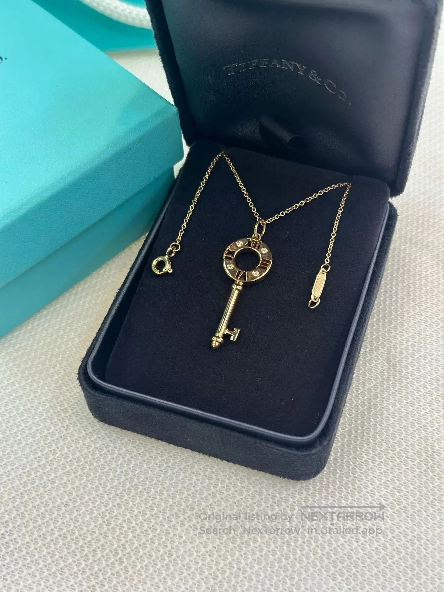 Tiffany & Co. Tiffany & Co. 18k Rose Gold Diamond Key Necklace. Size ONE SIZE - 1 Thumbnail