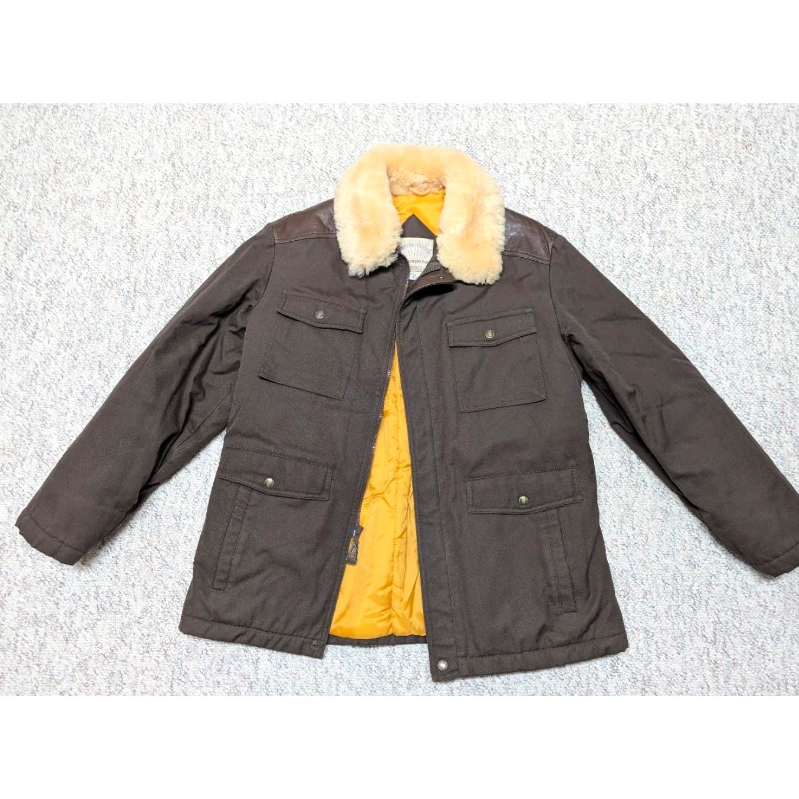 London Fog 1980s vintage SHEARLING brown PARKA MOUTON arctic London Fog Parka Coat Men M Leather Collar Wool Closure Button 42 in Chest 24" pit to pit Brown Size US M / EU 48-50 / 2 - 5 Thumbnail