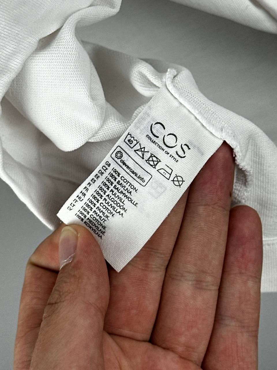 Cos COS Luxury White Oversized Heavyweight T Shirt Size US L / EU 52-54 / 3 - 10 Thumbnail