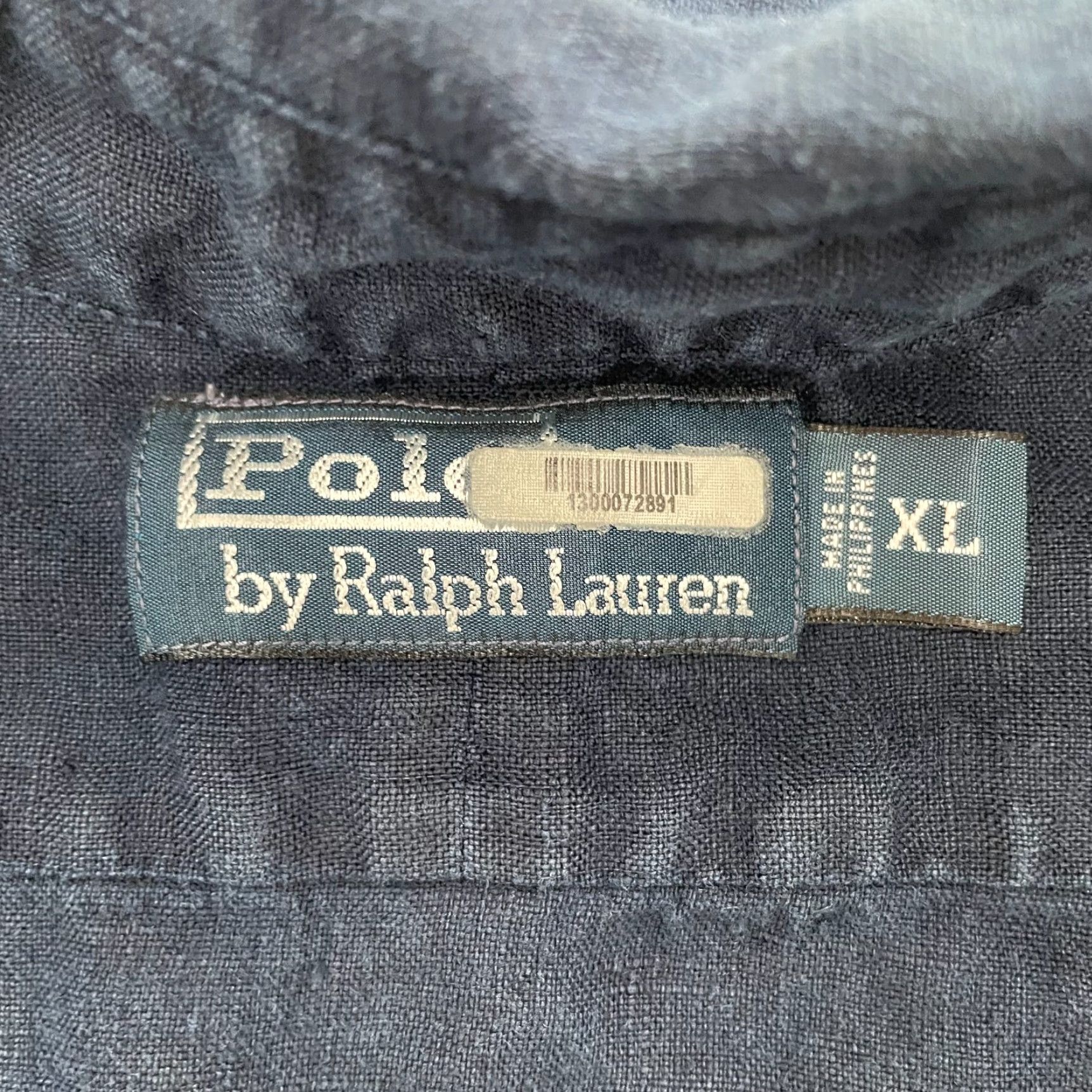 Polo Ralph Lauren VINTAGE Polo Ralph Lauren Shirt Adult XL Blue Linen Button-Up Short Sleeve Mens Size US XL / EU 56 / 4 - 5 Thumbnail