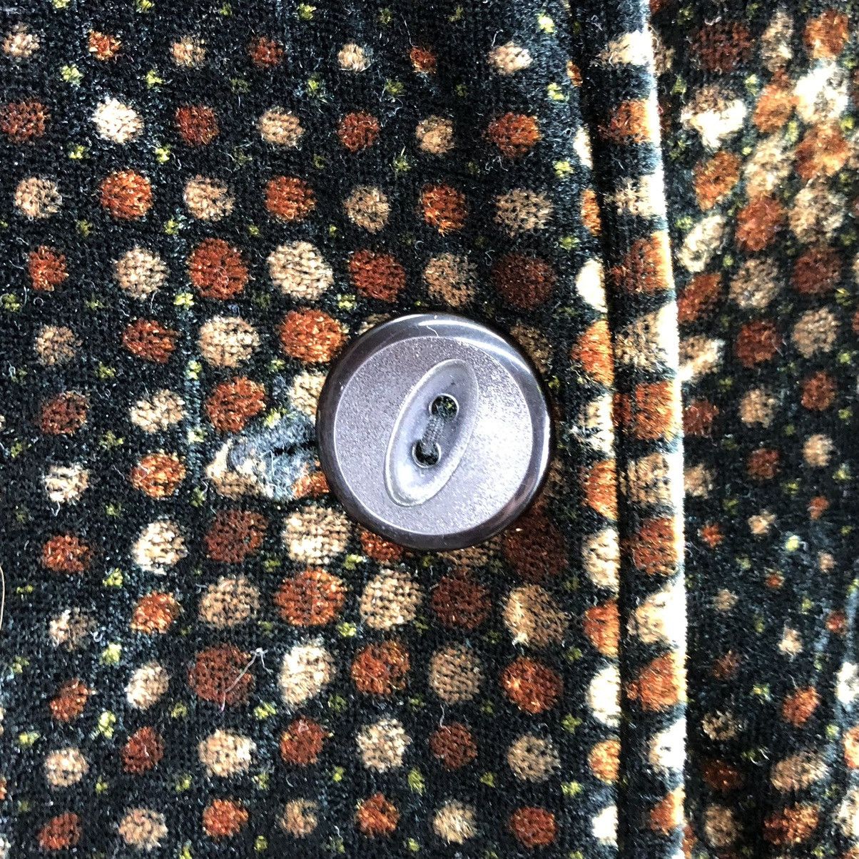 Japanese Brand Vintage 90's Velvet Polka-Dot Jacket by Accellando Size US M / EU 48-50 / 2 - 12 Thumbnail