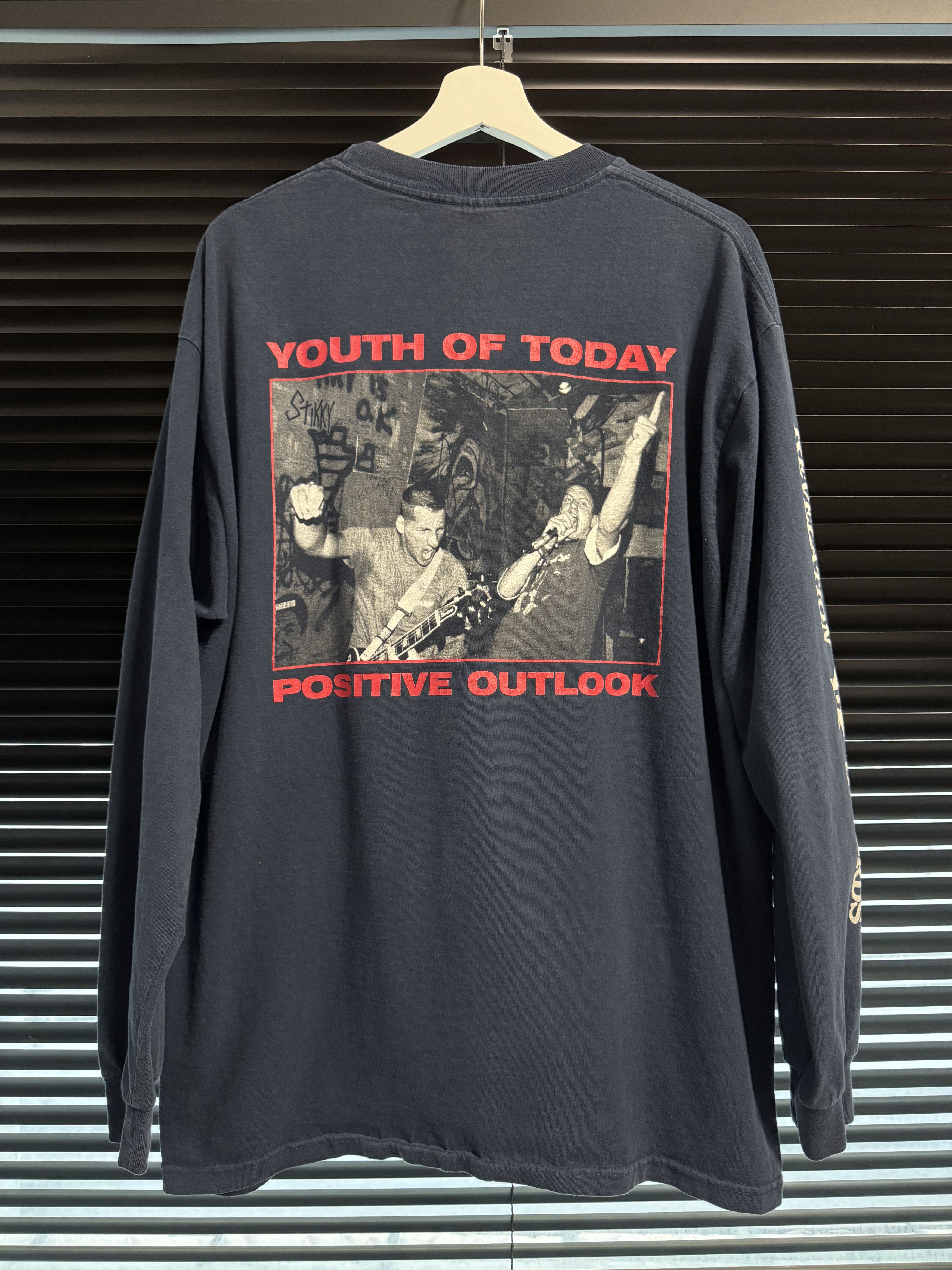 Band Tees 90s Youth Of Today "Positive Outlook" Longsleeve Size US XL / EU 56 / 4 - 2 Thumbnail