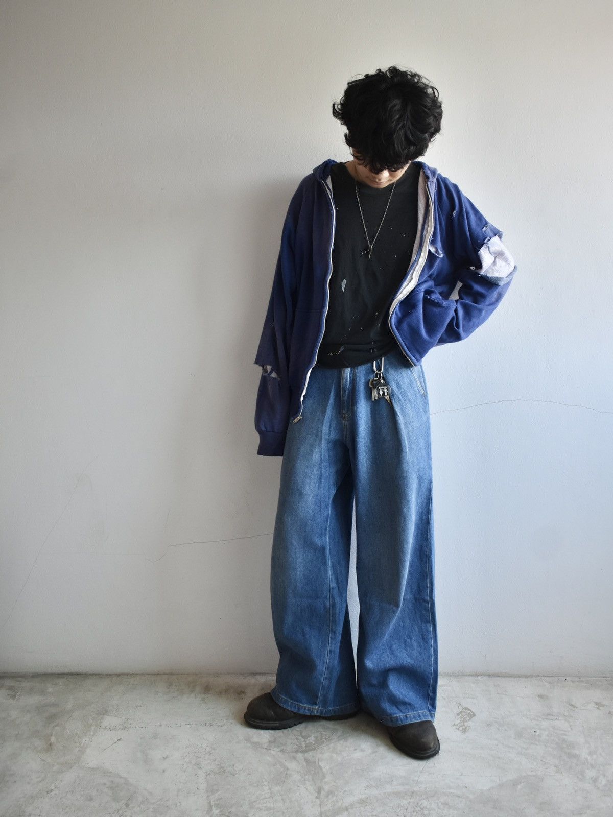 image of Jnco Gu Wide Legs Pants in Denim, Men's (Size 29)