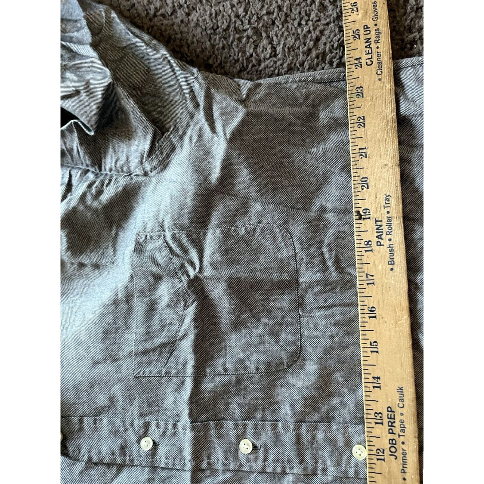 Tommy Hilfiger VINTAGE Tommy Hilfiger Shirt Mens 16.5 34/35 Gray Solid Button Up Long Sleeve Size US L / EU 52-54 / 3 - 4 Thumbnail