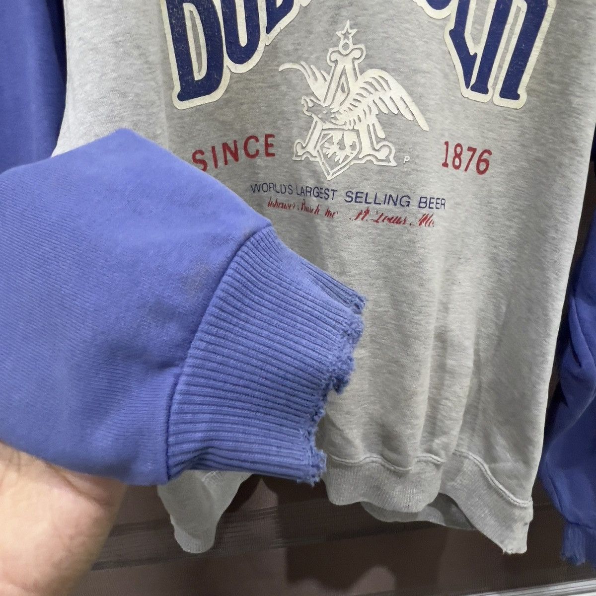Vintage Vintage Sweatshirt Budweiser Size US L / EU 52-54 / 3 - 11 Thumbnail