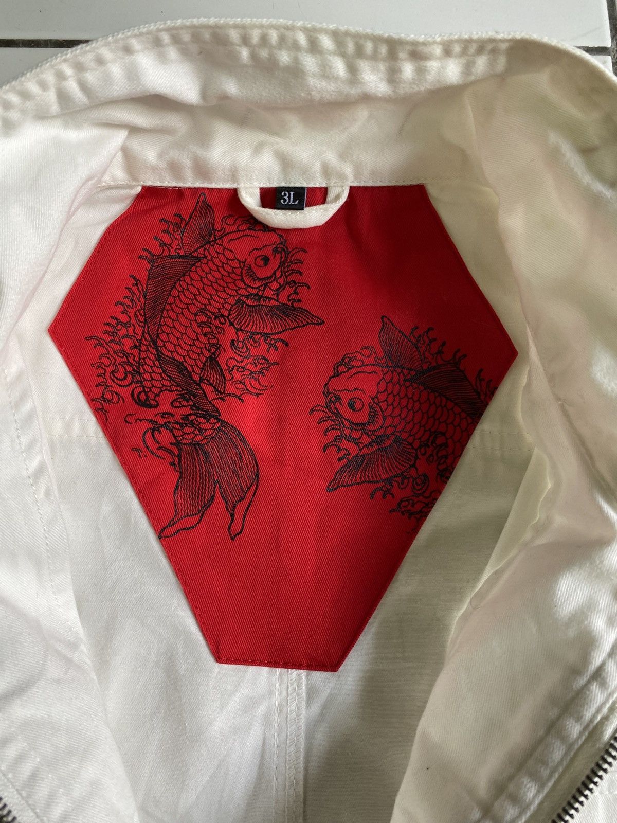 Japanese Brand Vintage 80s koi Souvenir Work Style Jacket Size US XL / EU 56 / 4 - 5 Thumbnail