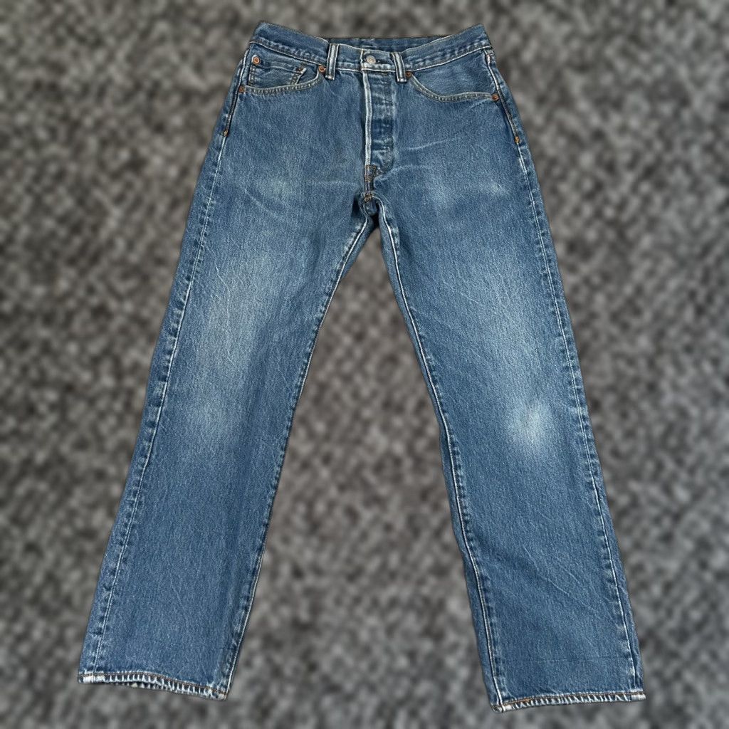 Levi's Levis 501 Jeans Men’s 30x328 Button Fly Distressed Size US 30 / EU 46 - 1 Thumbnail