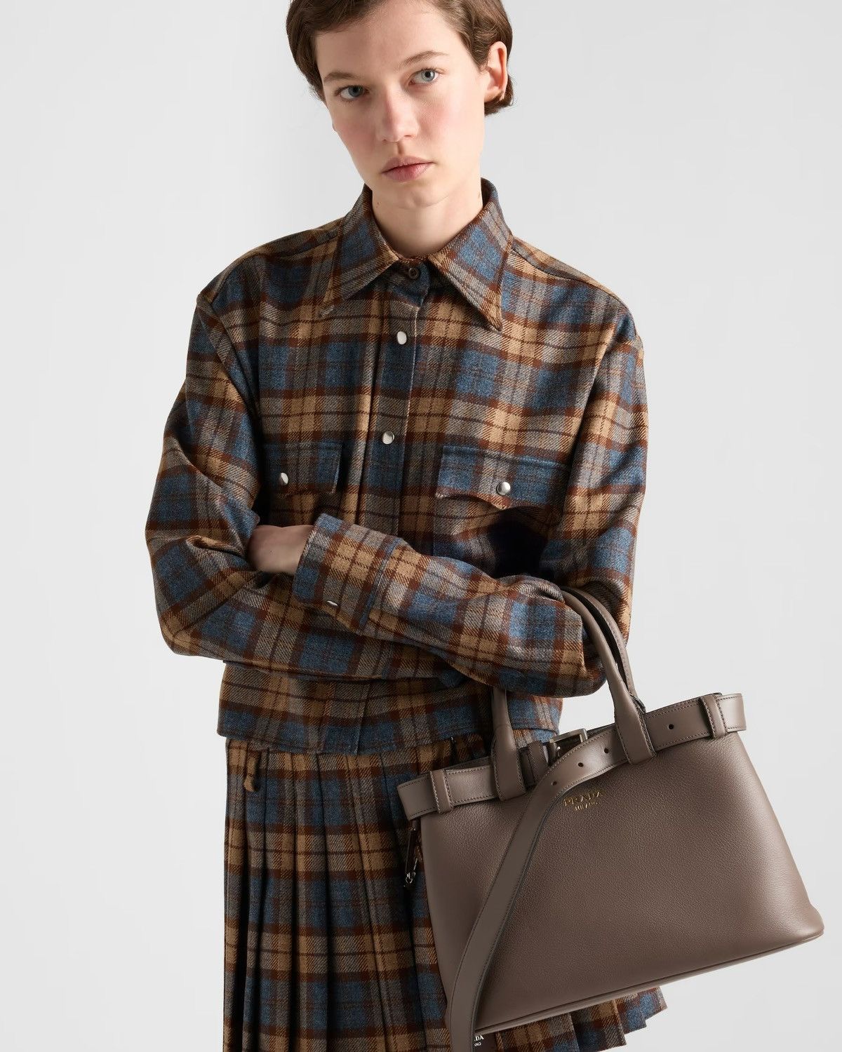Prada PRADA RAF SIMONS 2024AW Check Wool Twill Shirt & Skirt Setup Size S / US 4 / IT 40 - 3 Thumbnail