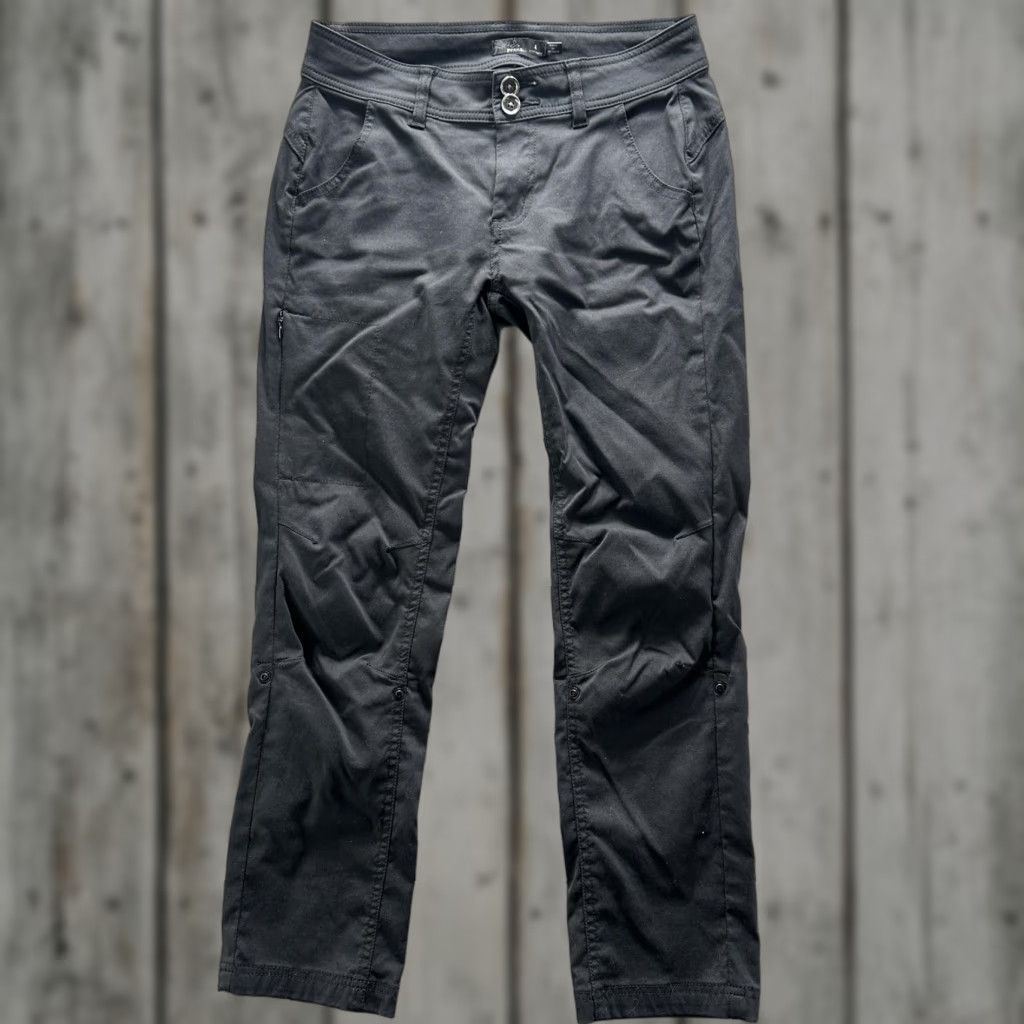 Prana PrAna Pants Womens 4 Short Black Nylon Stretch Hiking Outdoor Travel Utility Size 27" / US 4 / IT 40 - 1 Thumbnail