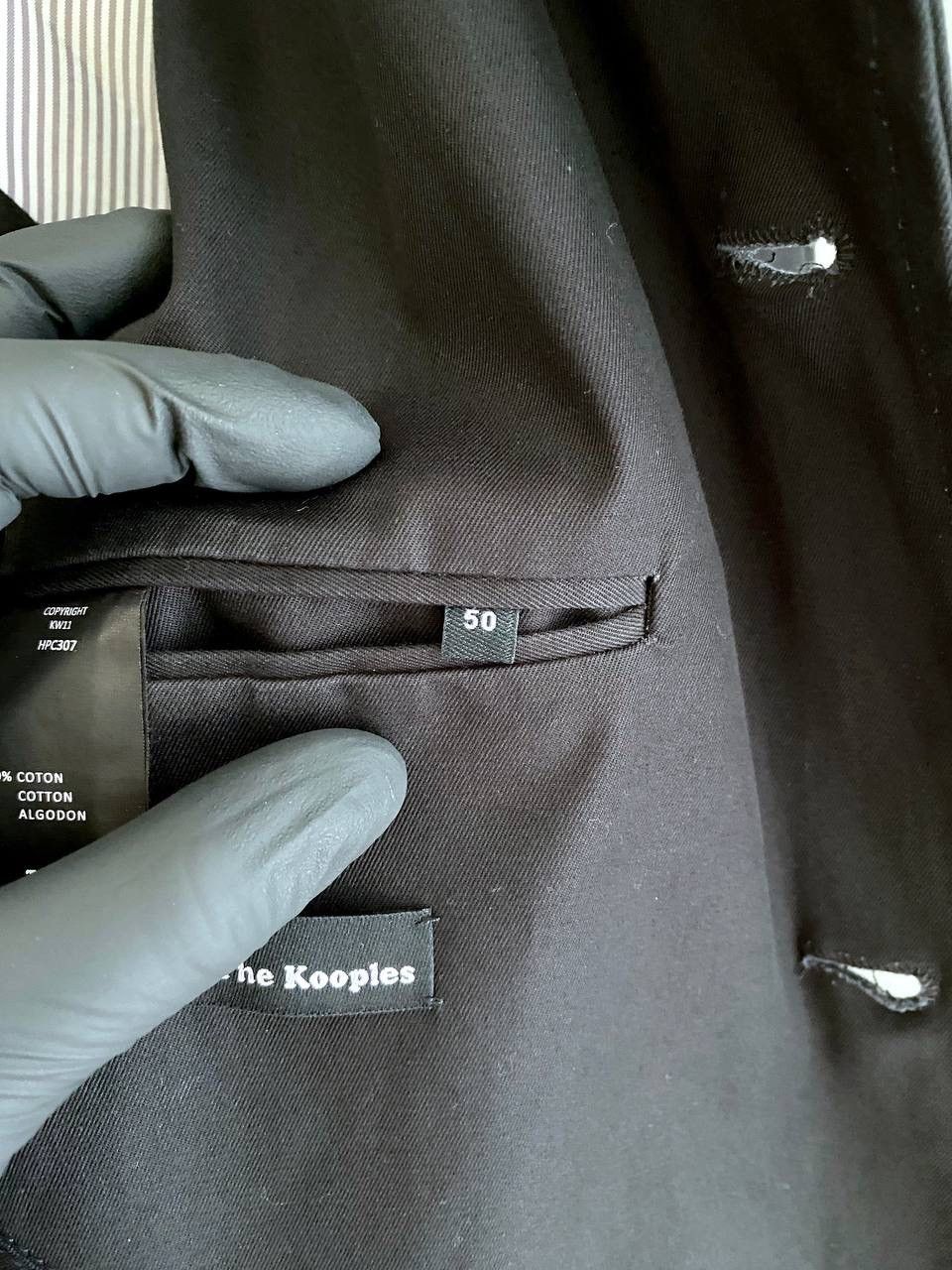Designer × The Kooples The Kooples Men's Cotton Trench Coat With Leather Inserts, M Size US M / EU 48-50 / 2 - 18 Thumbnail