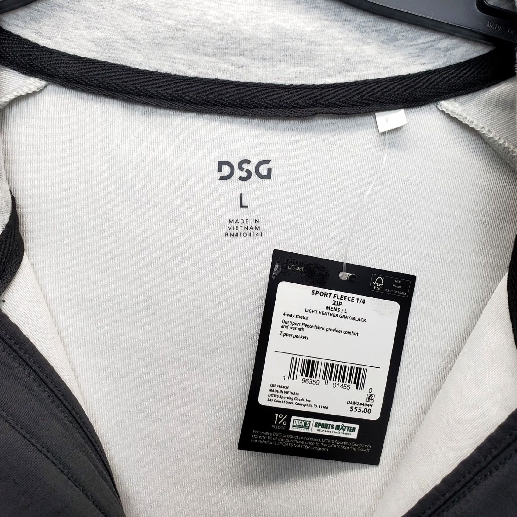 Vintage DSG Sweatshirt Mens L Light Heather Gray Sport Fleece 4-Way Stretch 1/4 Zip Shirt Mens Size L Gray Knit Pullover 1/4 Zip Size US L / EU 52-54 / 3 - 7 Thumbnail