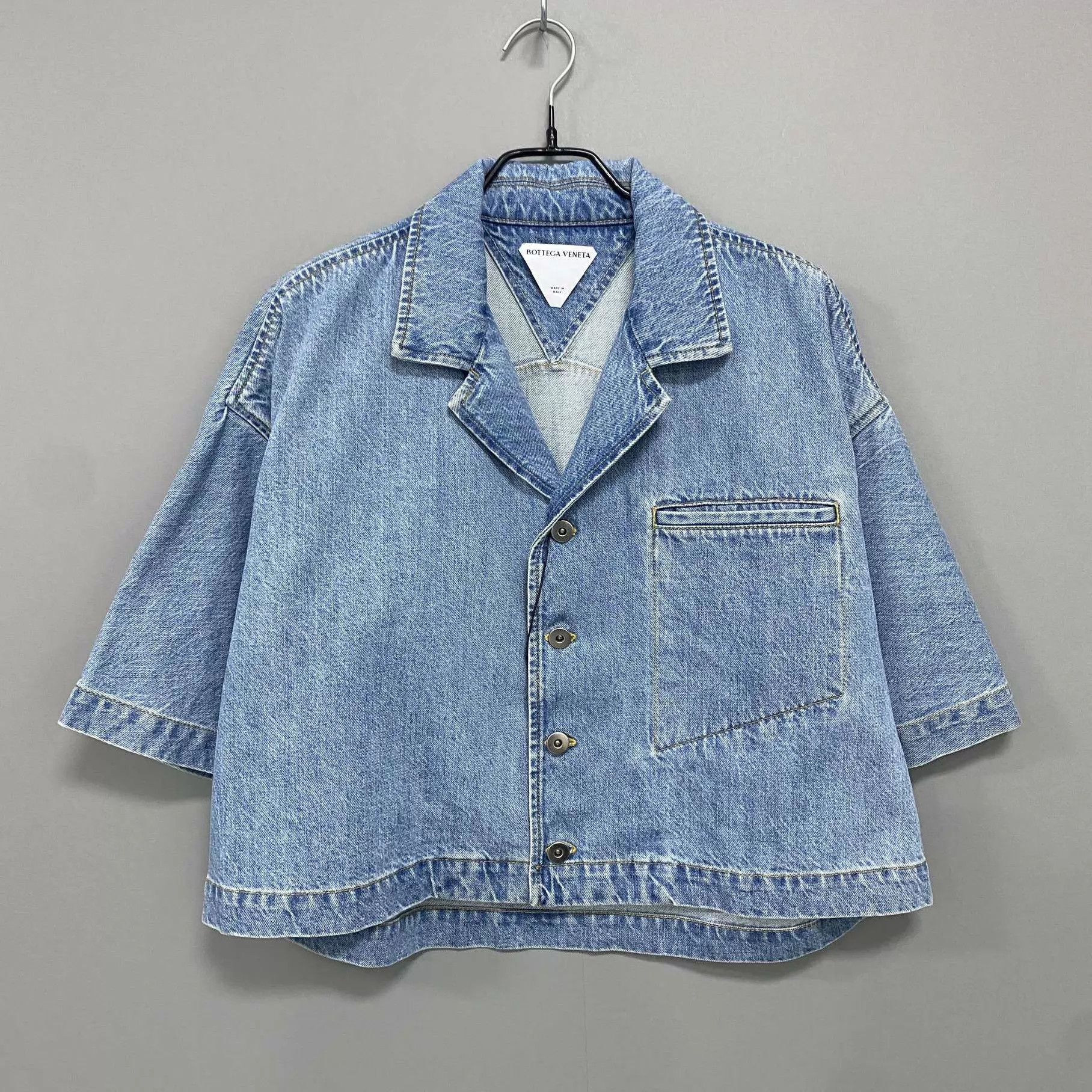 Bottega Veneta BV Oversized Denim Short-Sleeve Jacket Women's 38 99 New Size XS / US 0-2 / IT 36-38 - 2 Thumbnail