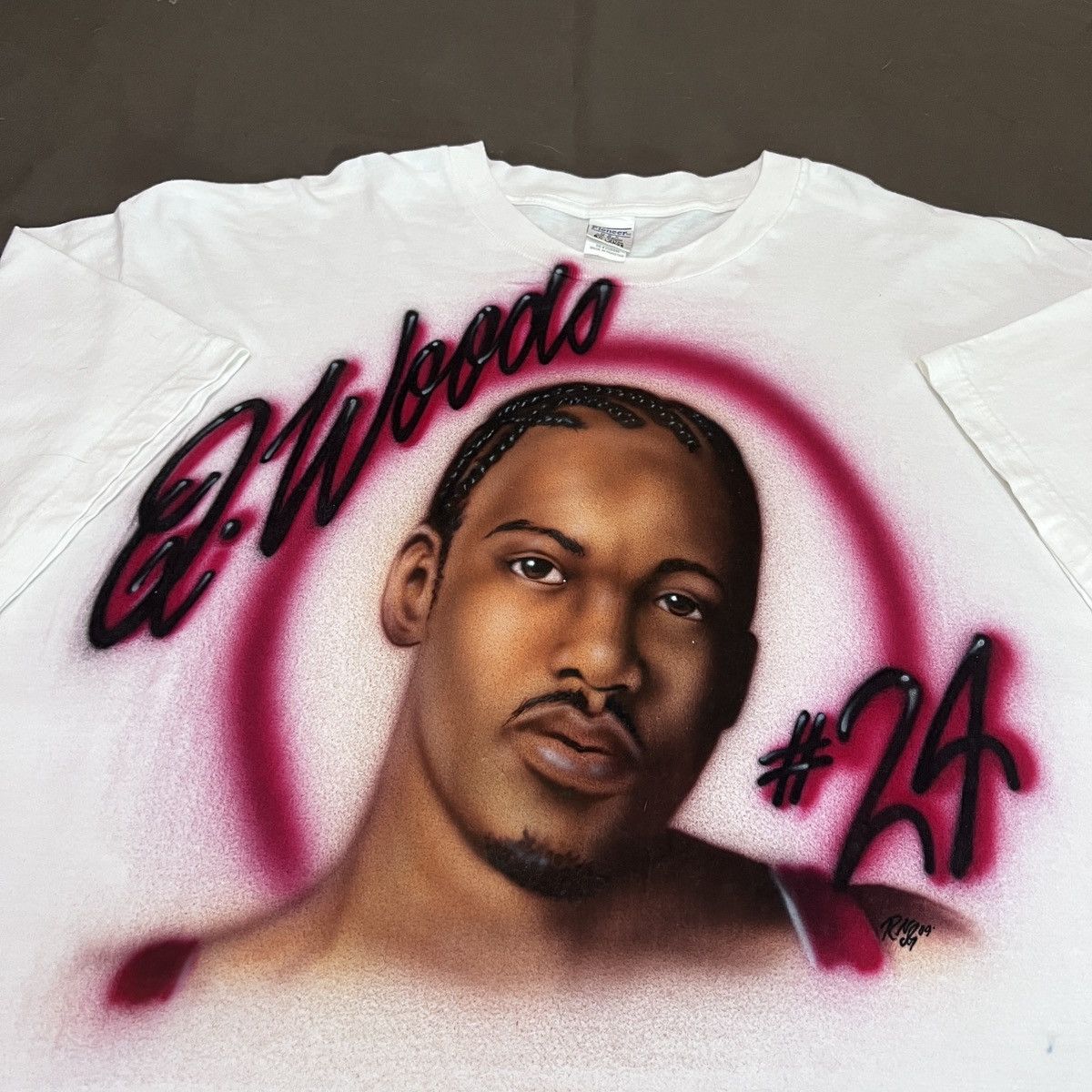 NBA Vintage Y2K Qyntel Woods Blazers Airbrush 6XL oversized Size US XXL / EU 58 / 5 - 1 Thumbnail