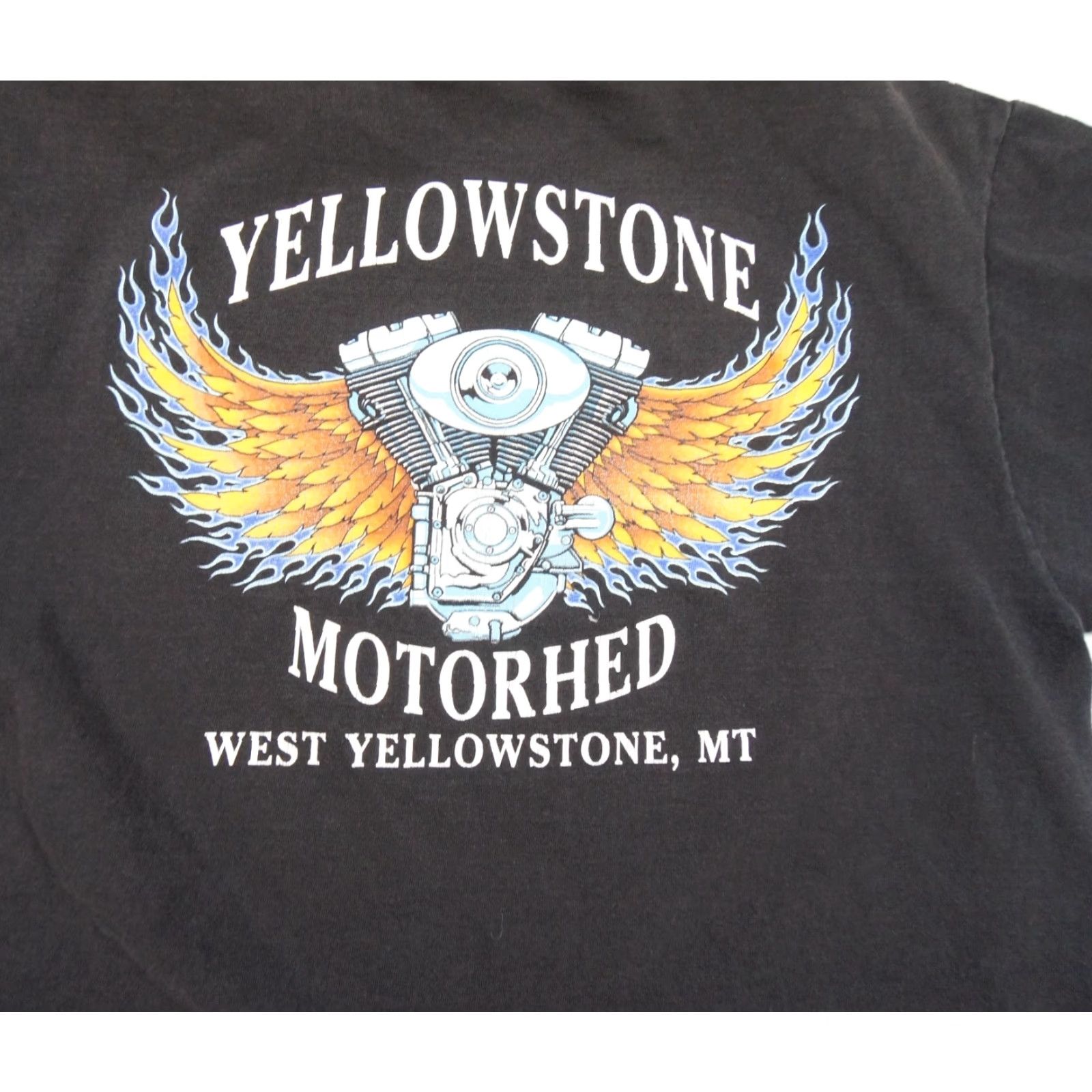 Vintage VINTAGE Bayside Motorcycle Shirt Mens Large Black Y2K Wolf Native Size US L / EU 52-54 / 3 - 2 Thumbnail