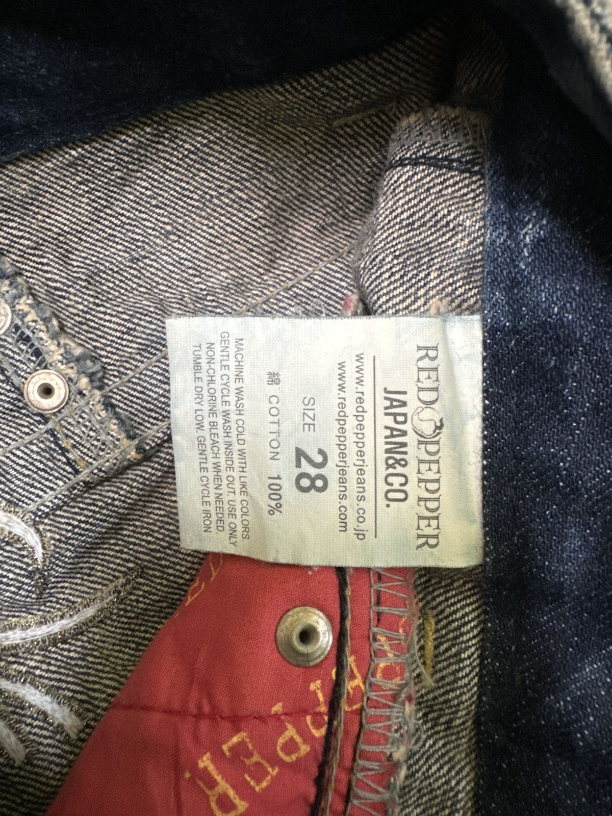 Hysteric Glamour × Japanese Brand Flared Red Pepper Embroidery Rare Design Denim Jeans Size US 28 / EU 44 - 15 Thumbnail