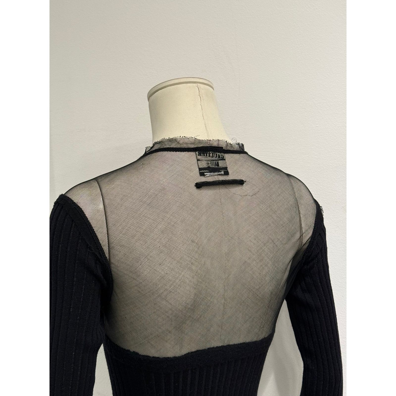 Jean Paul Gaultier 2000s Jean Paul Gaultier hybrid sheer wool top Size M / US 6-8 / IT 42-44 - 7 Thumbnail