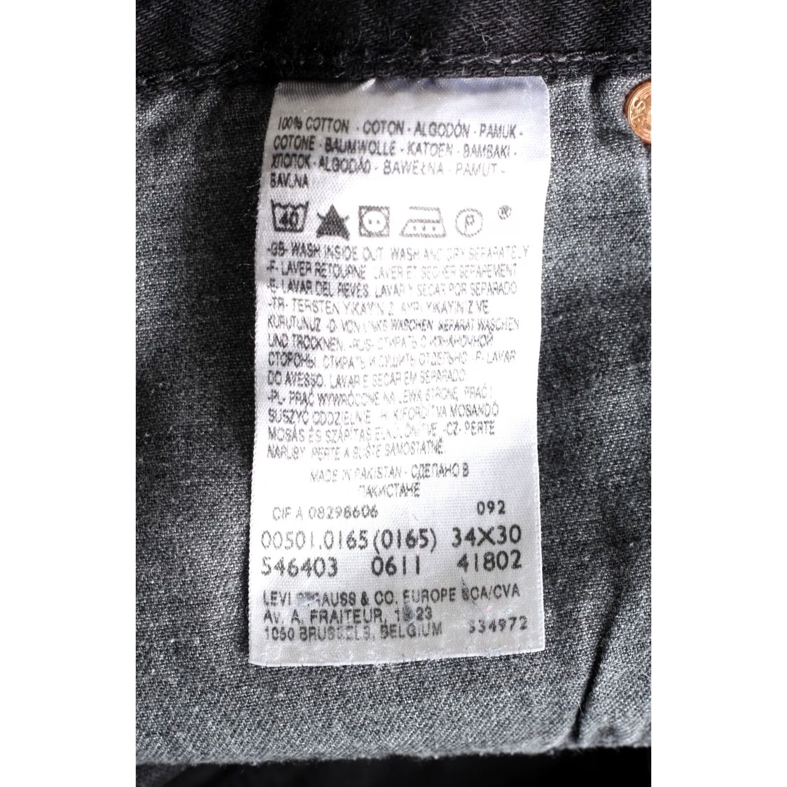 Levi's VINTAGE Levi’s 501 Jeans Men Regular Straight 34x30 Black DZ6441 Size US 34 / EU 50 - 7 Thumbnail