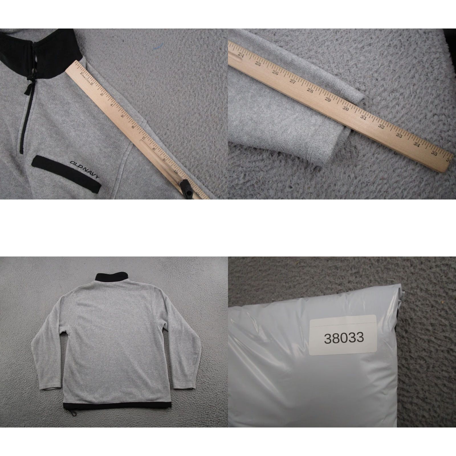 Old Navy VINTAGE Old Navy Jacket 1/4 Zip Fleece Gray Black Size L Mens Pullover Size US L / EU 52-54 / 3 - 8 Thumbnail