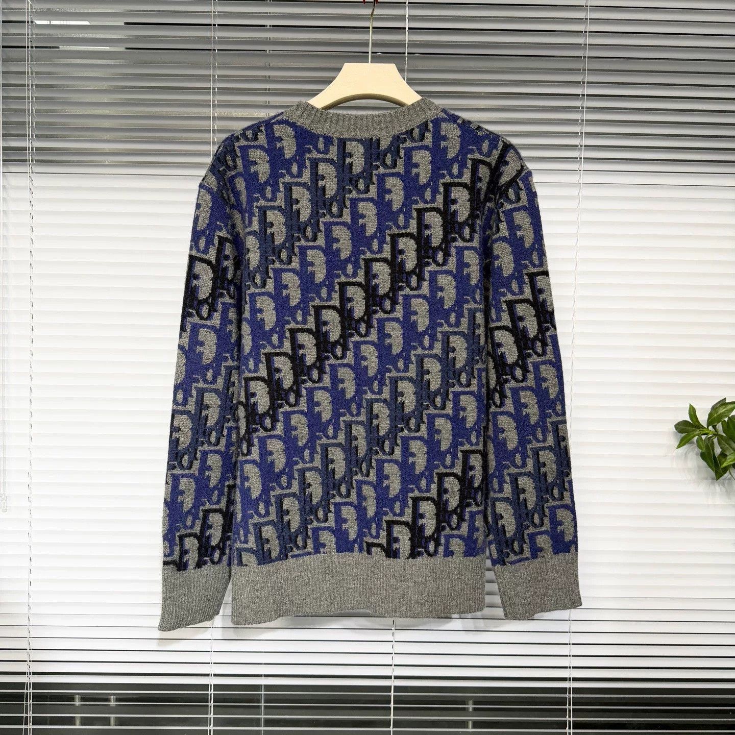 Dior DIOR Oblique Monogram Knit Sweater Blue Size US M / EU 48-50 / 2 - 2 Thumbnail
