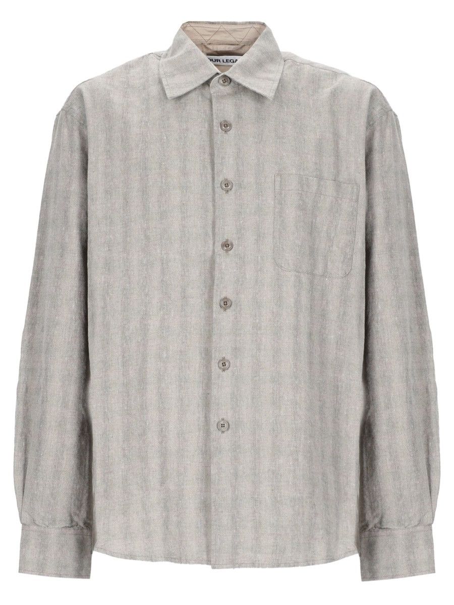 Our Legacy OUR LEGACY CAMICIA IN COTONE MISTO LINO - GREY (IT 50) Size US L / EU 52-54 / 3 - 1 Thumbnail