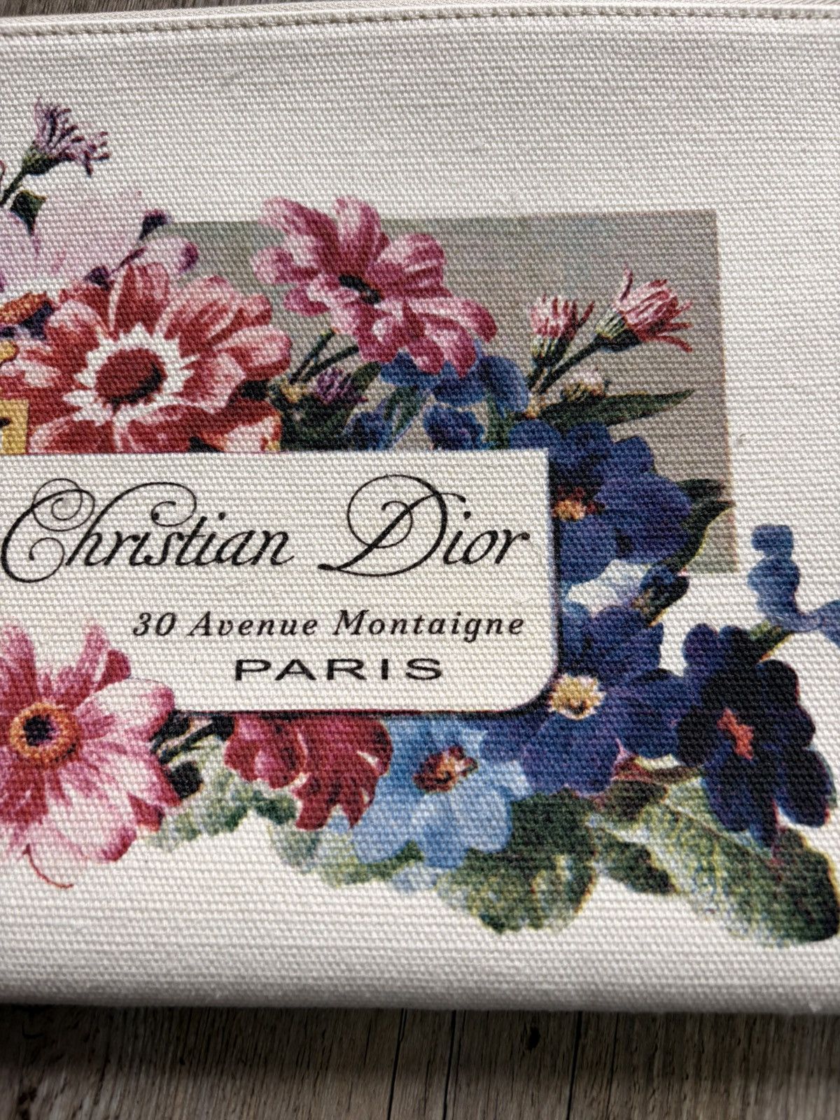 Dior Dior Pouch “christian dior” print with flours Size ONE SIZE - 3 Thumbnail