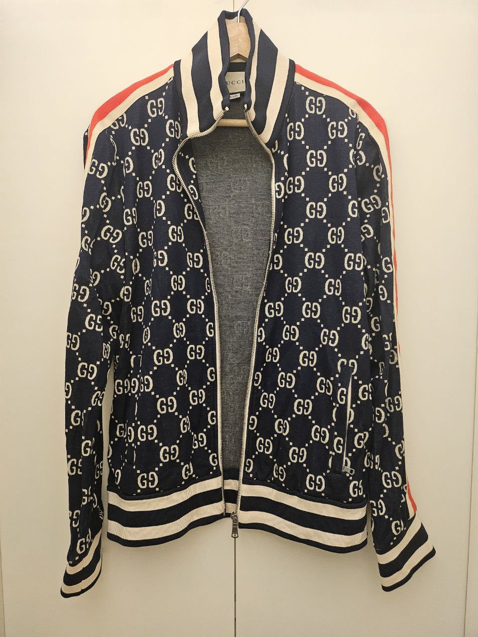 Gucci Monogram Logo GG Jacquard Track Jacket Size US L / EU 52-54 / 3 - 1 Thumbnail