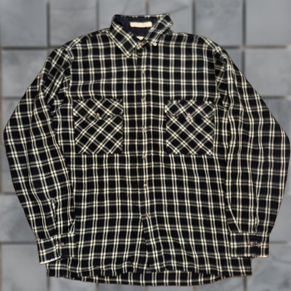 Vintage VINTAGE Cleybrook Outdoors Flannel Black 21x27 Men Shirt L Black Long Sleeve Regular Button-Up Outdoors Mens Size US L / EU 52-54 / 3 - 1 Thumbnail