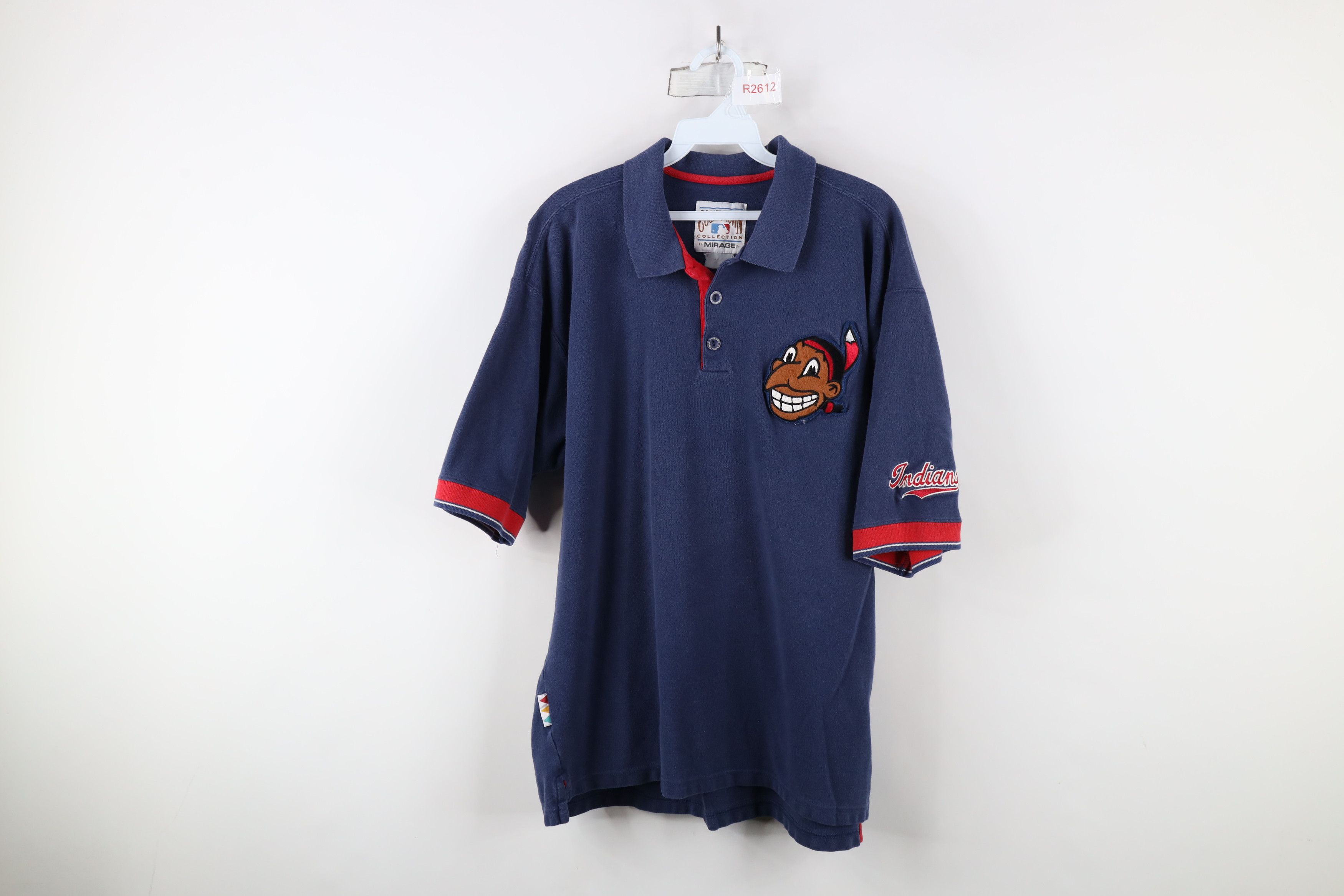 Vintage Vintage 90s Wahoo Cleveland Indians Baseball Polo Shirt Size US L / EU 52-54 / 3 - 1 Thumbnail