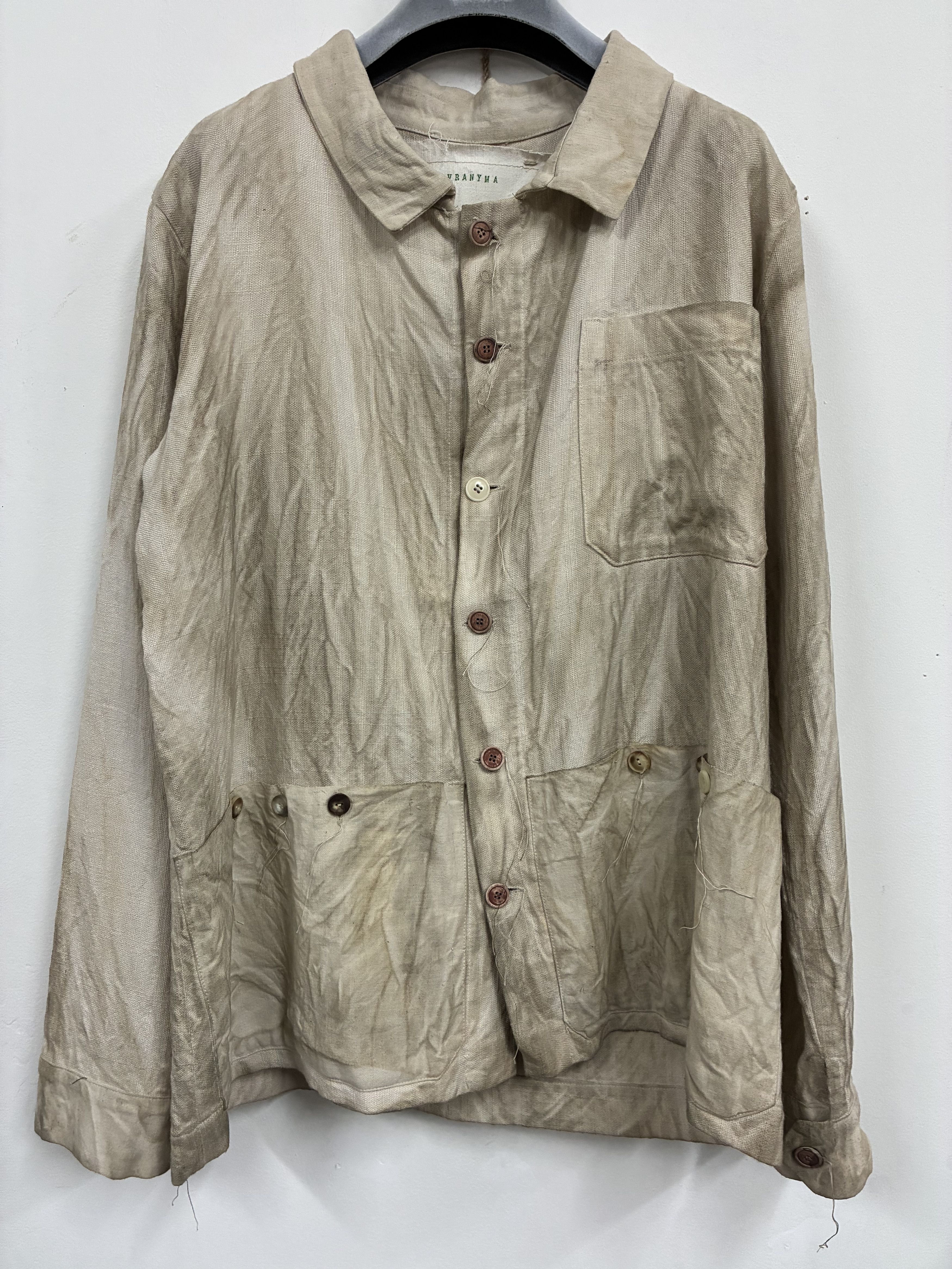 Mavranyma MAVRANYMA - Hand dyed wool linen jacket - light brown / sand Size US M / EU 48-50 / 2 - 1 Thumbnail
