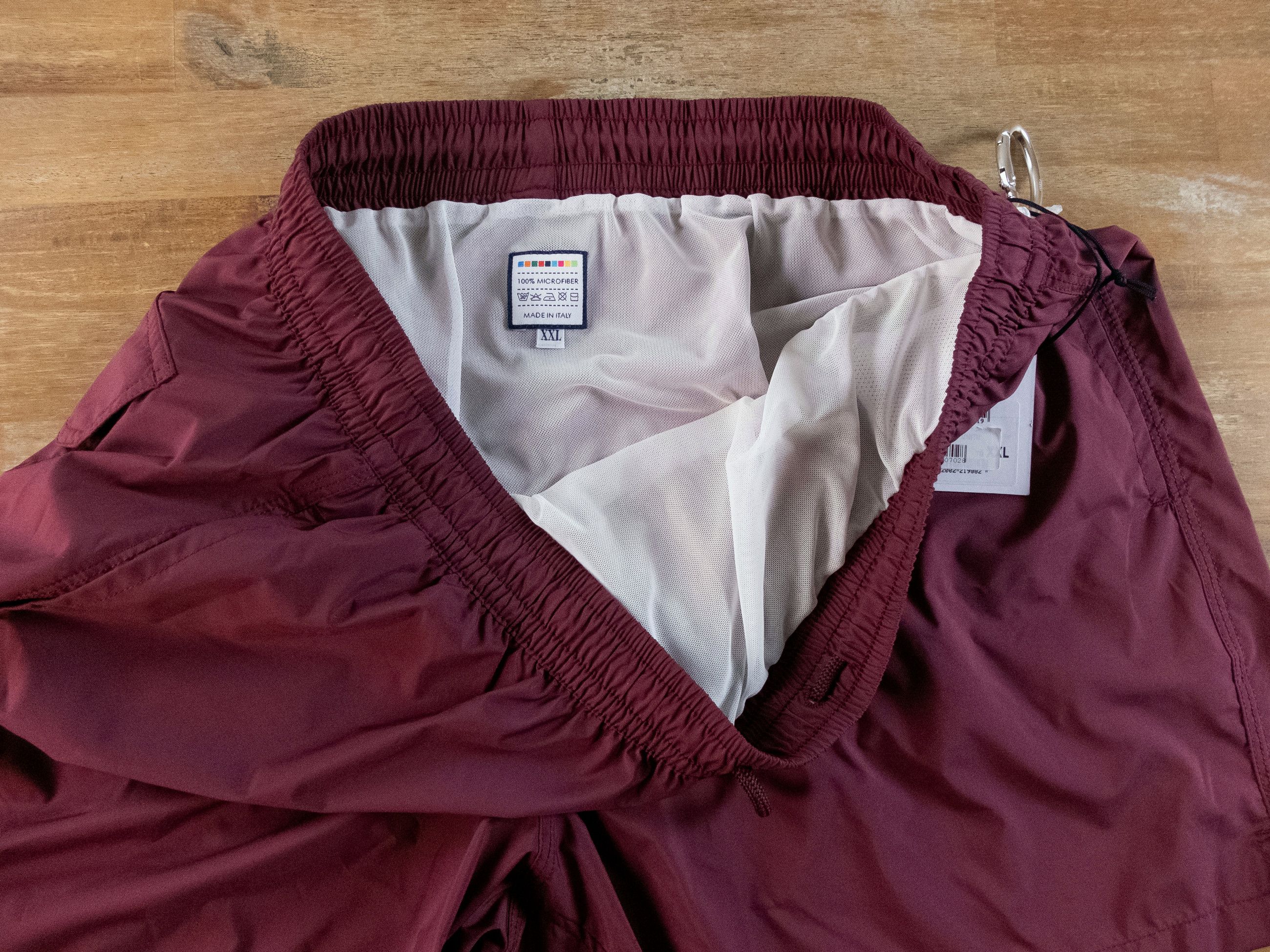 FEDELI solid burgundy swim shorts XXL authentic Italy