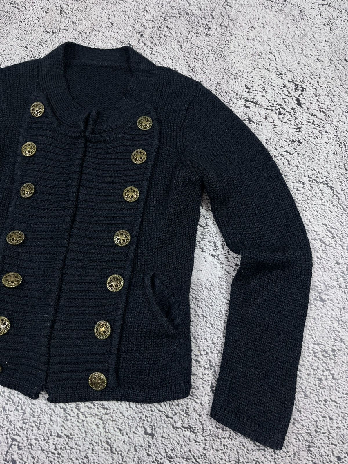 Japanese Brand Vintage Y2K Napoleon Military Knit AvantGarde Jacket Gothic Size S / US 4 / IT 40 - 3 Thumbnail