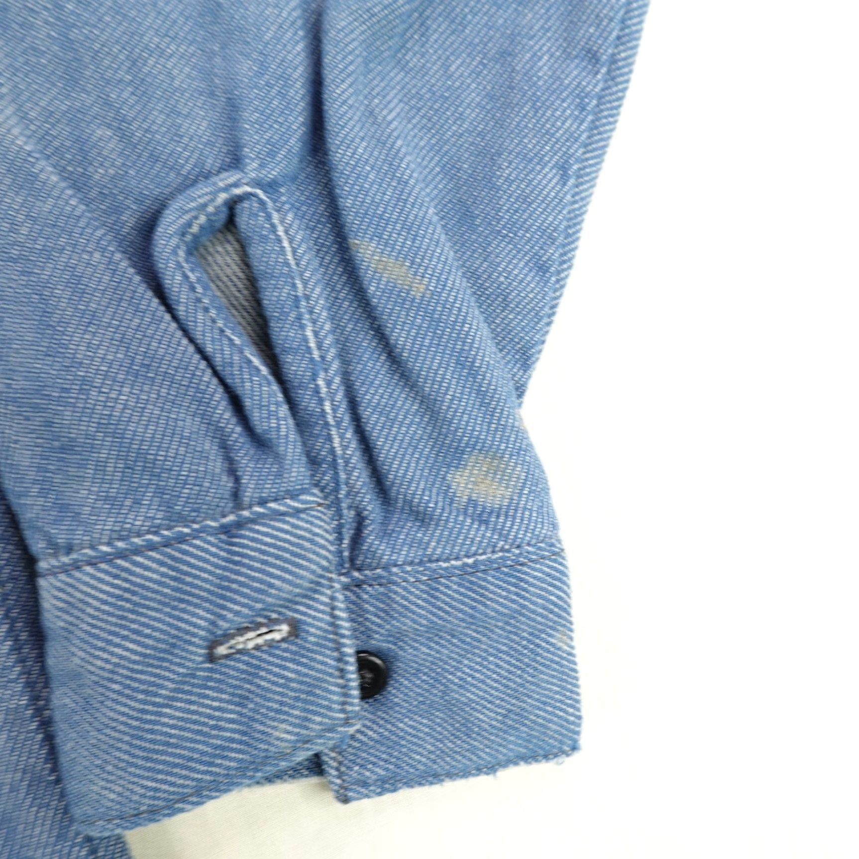 Vintage VINTAGE Five Brother Shirt Mens Large Tall Button-Up Flannel Blue Twill 70s Casual Workwear Mens LT Large Tall Blue Flannel Shirt 1970s Five Brothers Size US L / EU 52-54 / 3 - 6 Thumbnail