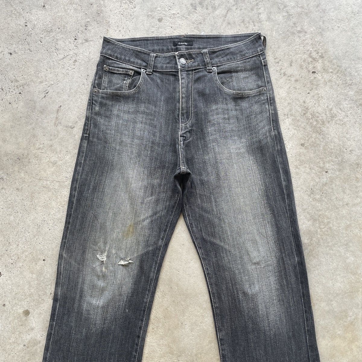 Japanese Brand Vintage Japanese Jeans Black Faded Denim Pants W31x30 Size US 31 - 4 Thumbnail
